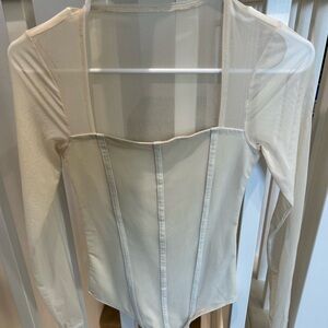 Abercrombie Sheer Long Sleeve Bodysuit